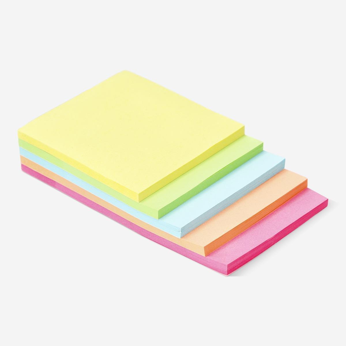 Multicolour waterfall sticky memos