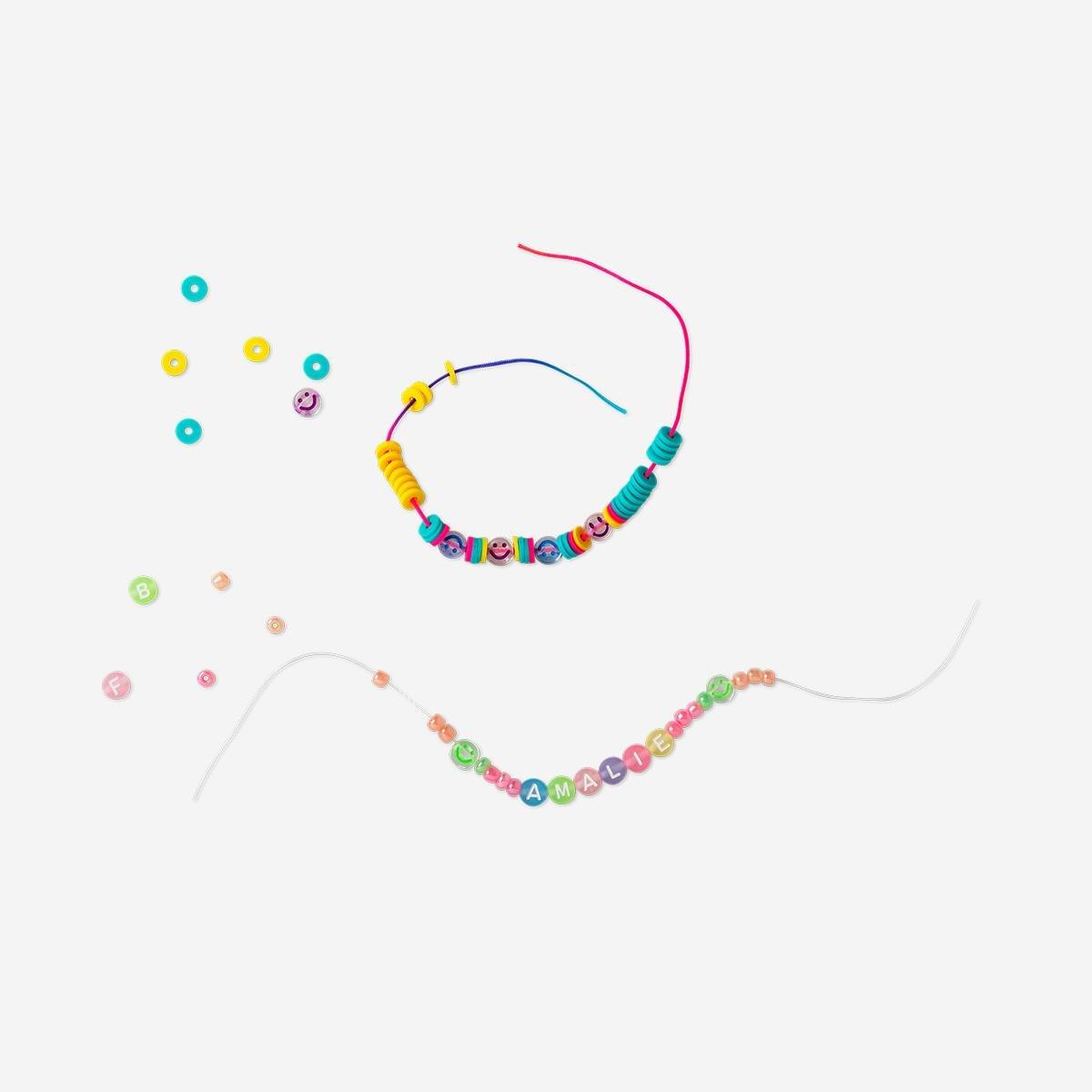 Multicolour bead set with string