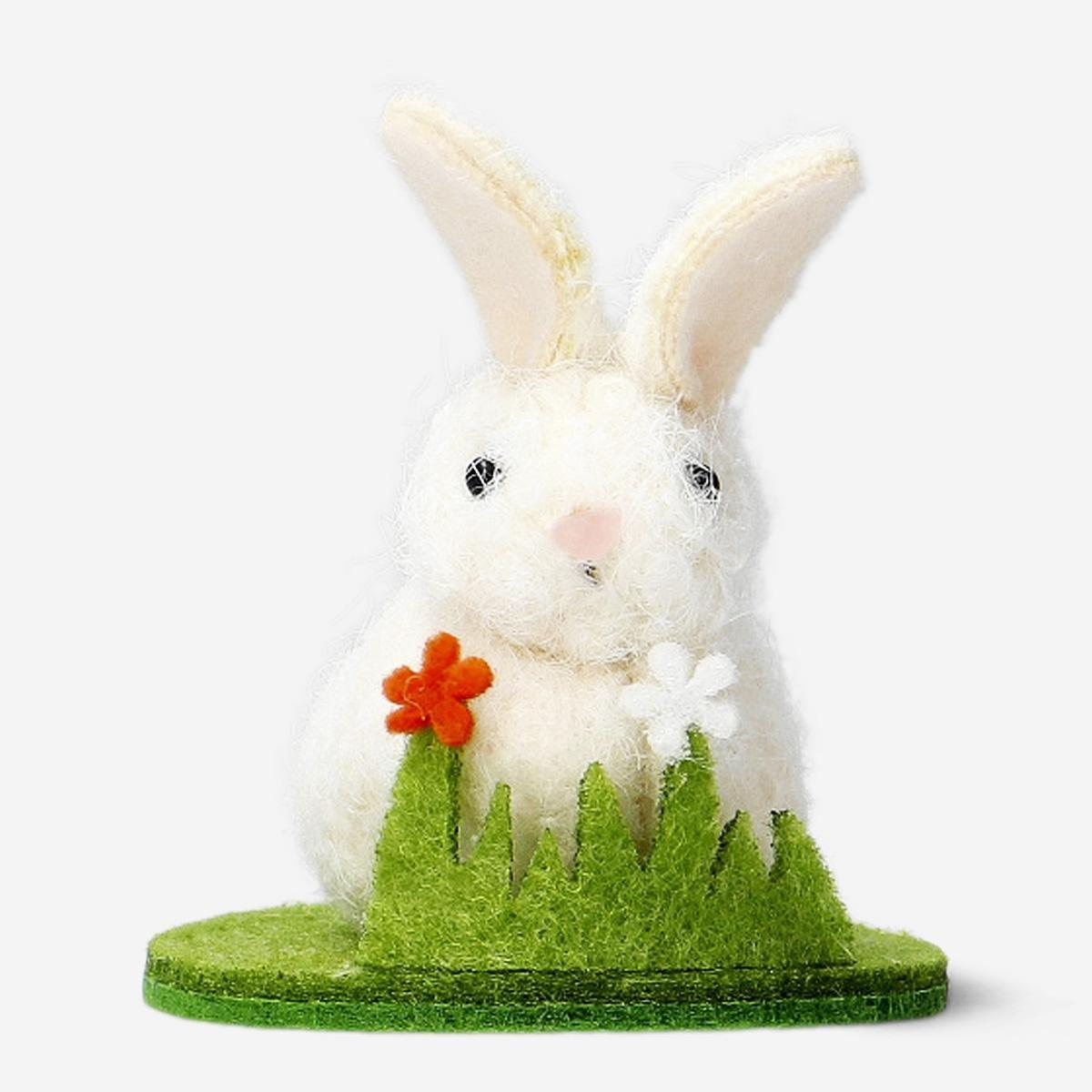 White Decorative Easter Bunny - Small
