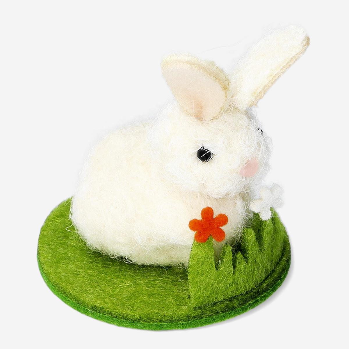 White Decorative Easter Bunny - Small