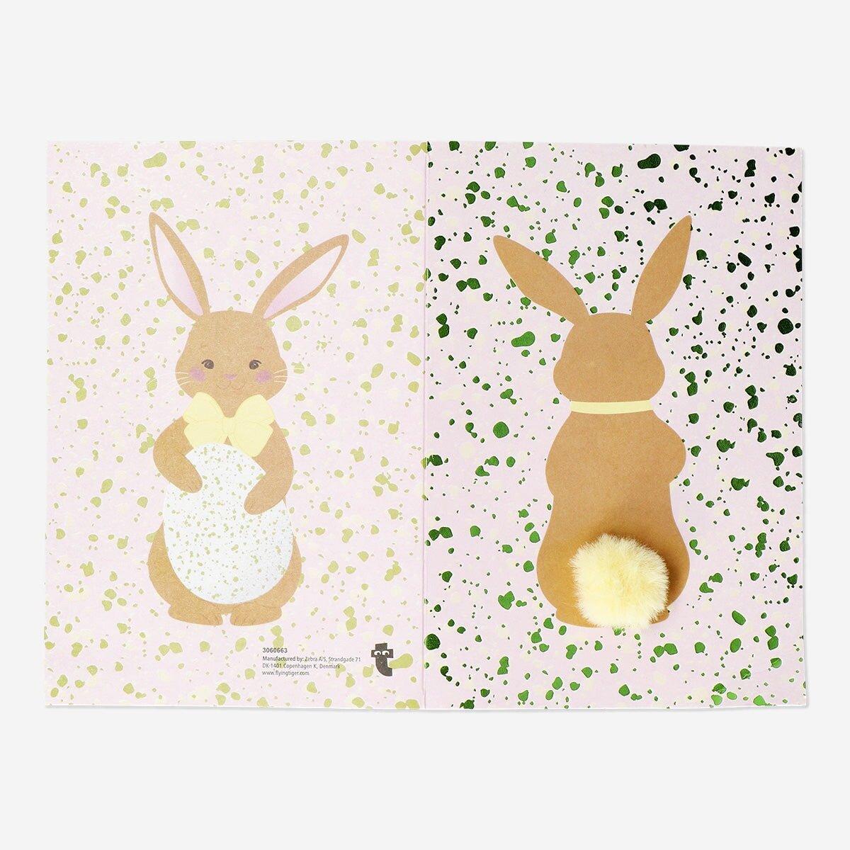 Multicolour Easter Bunny Card