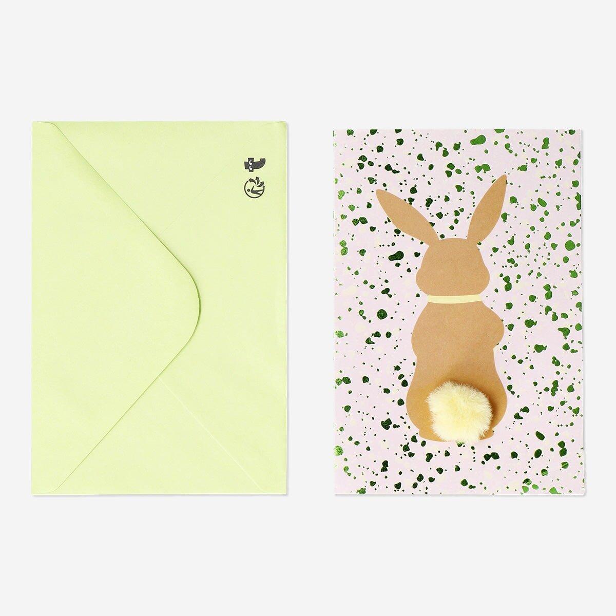 Multicolour Easter Bunny Card