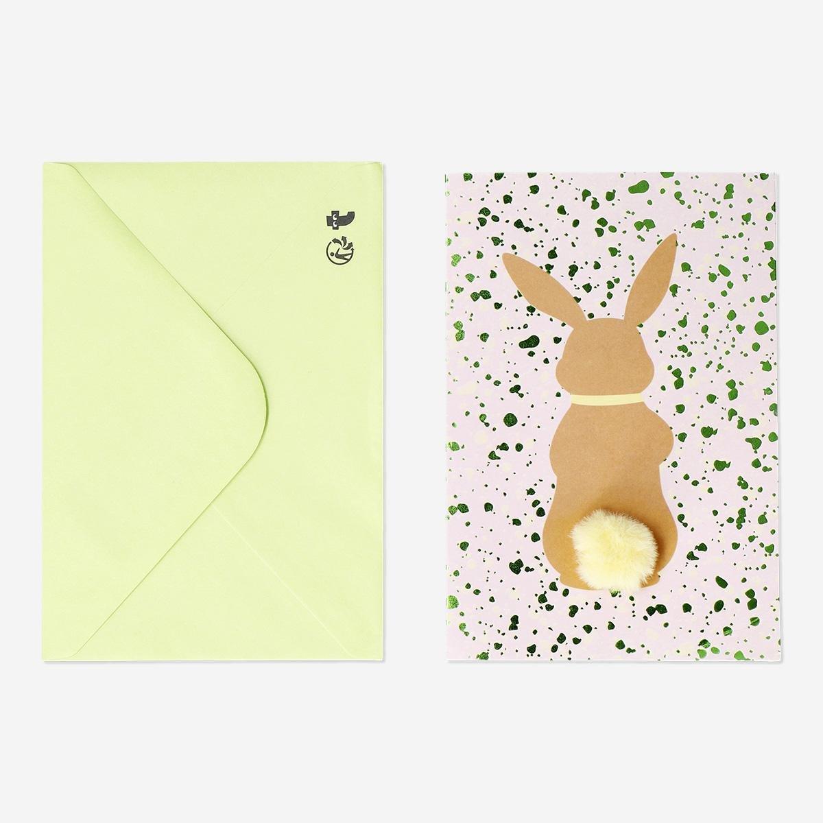 Multicolour Easter Bunny Card