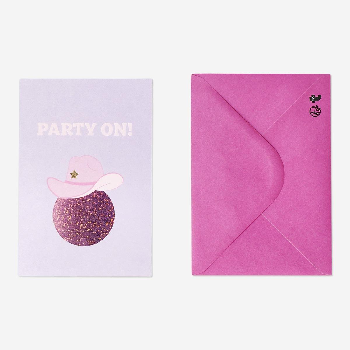 Multicolour Celebration Card With Cowboy Hat