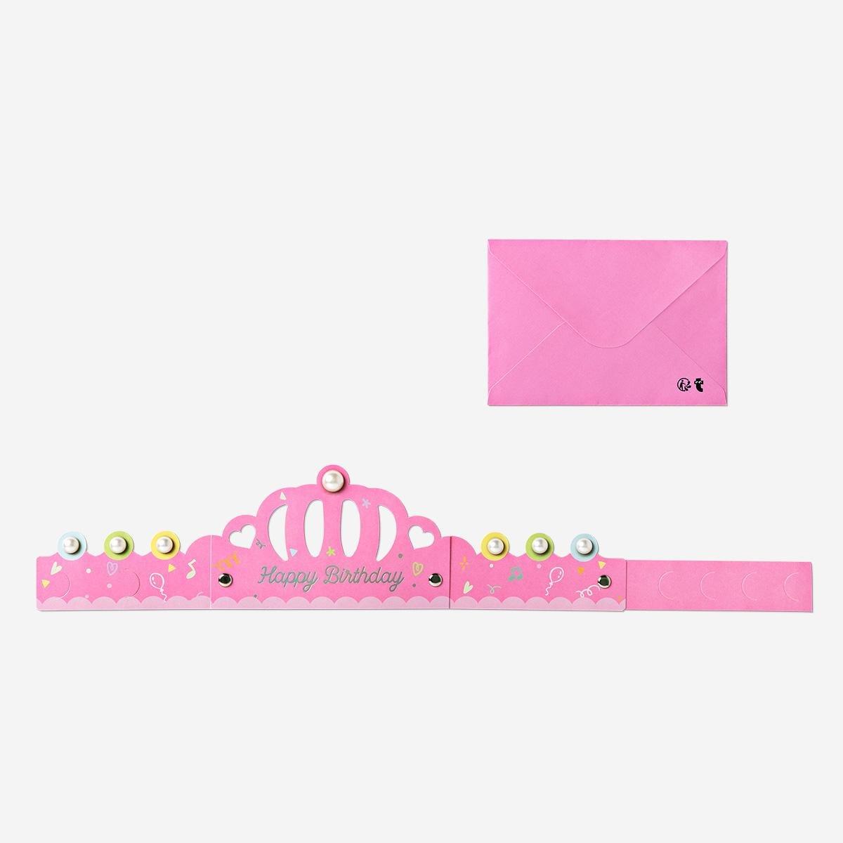 Gold Crown Shaped Card With Envelope