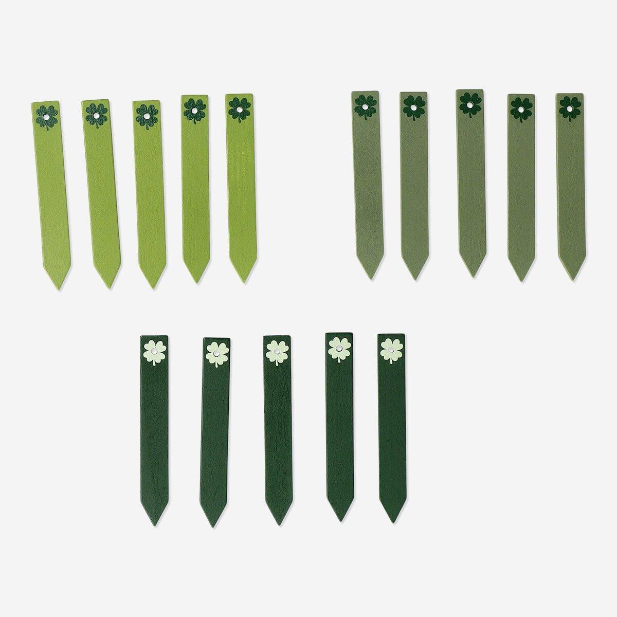 Multicolour Wooden Plant Labels - 15 Pcs