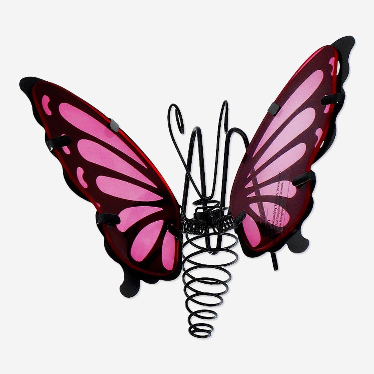 Multicolour Metal Butterfly Pot Decoration