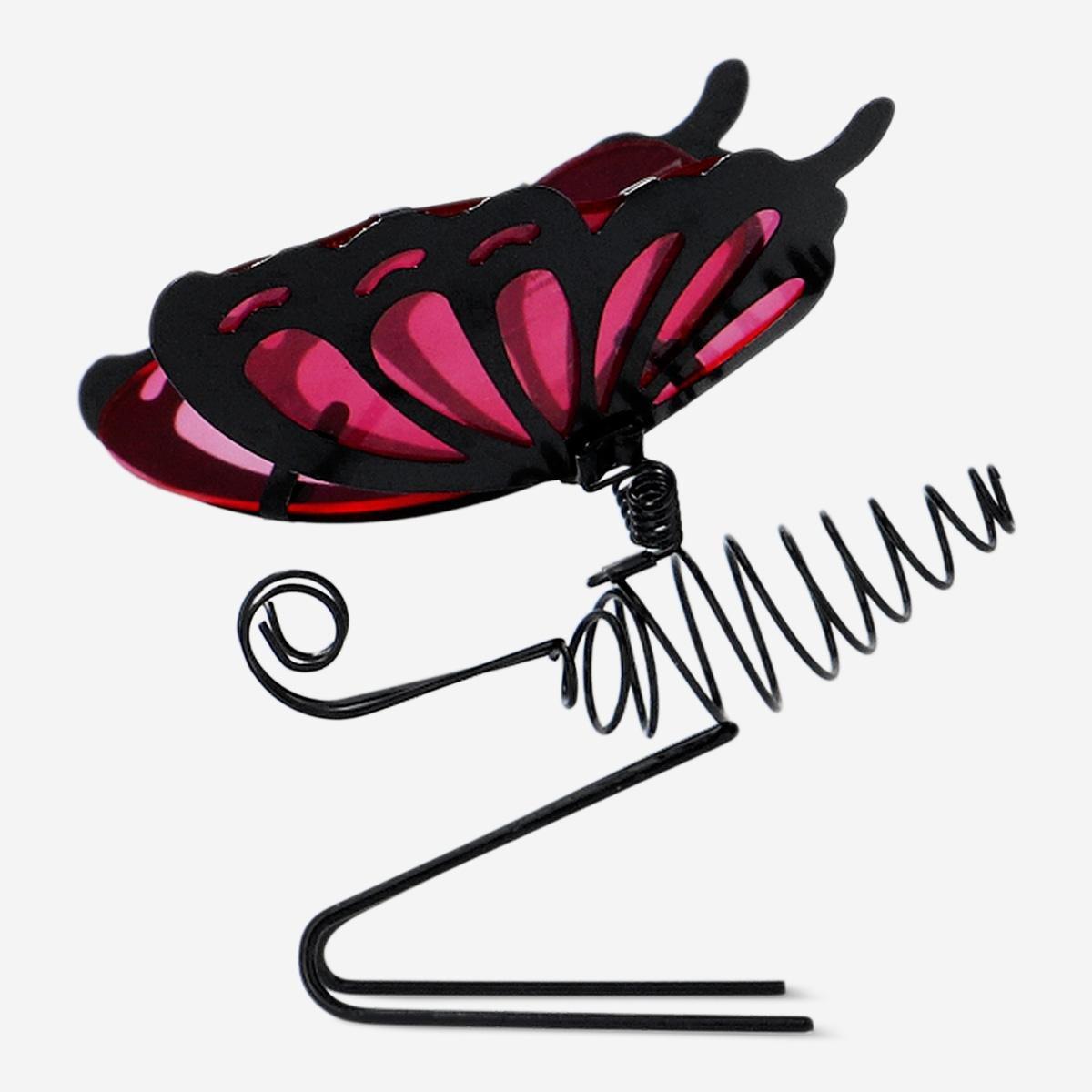 Multicolour Metal Butterfly Pot Decoration