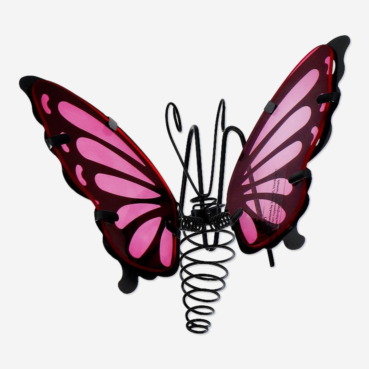 Multicolour Metal Butterfly Pot Decoration