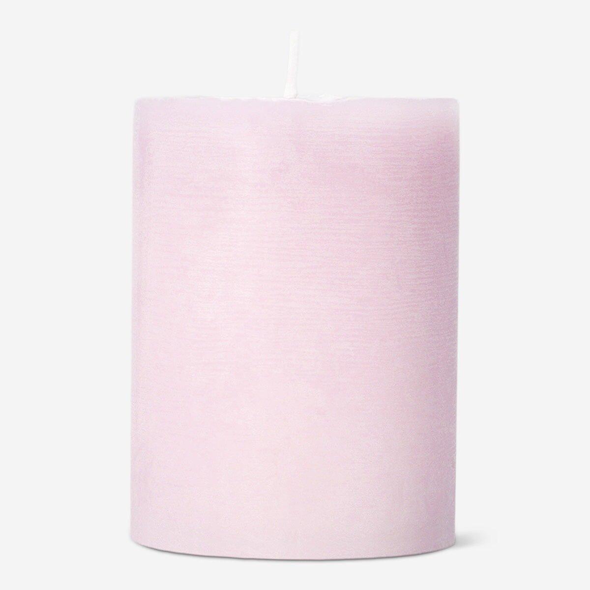 Pink Pillar Candle - 8 Cm