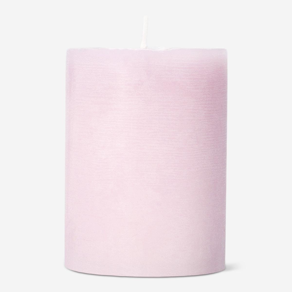 Pink Pillar Candle - 8 Cm