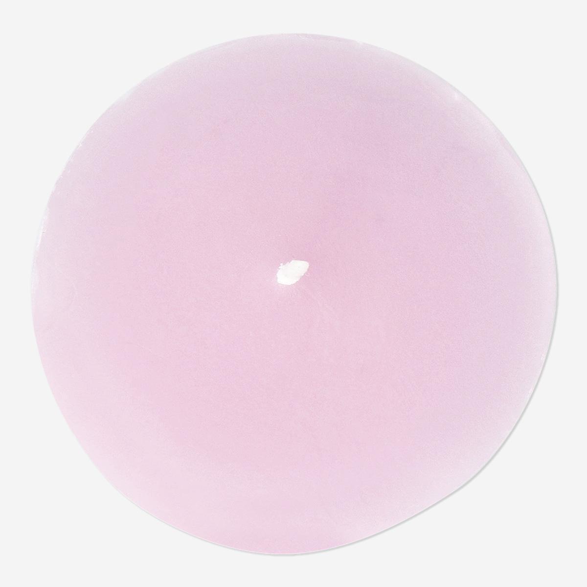 Pink Pillar Candle - 8 Cm