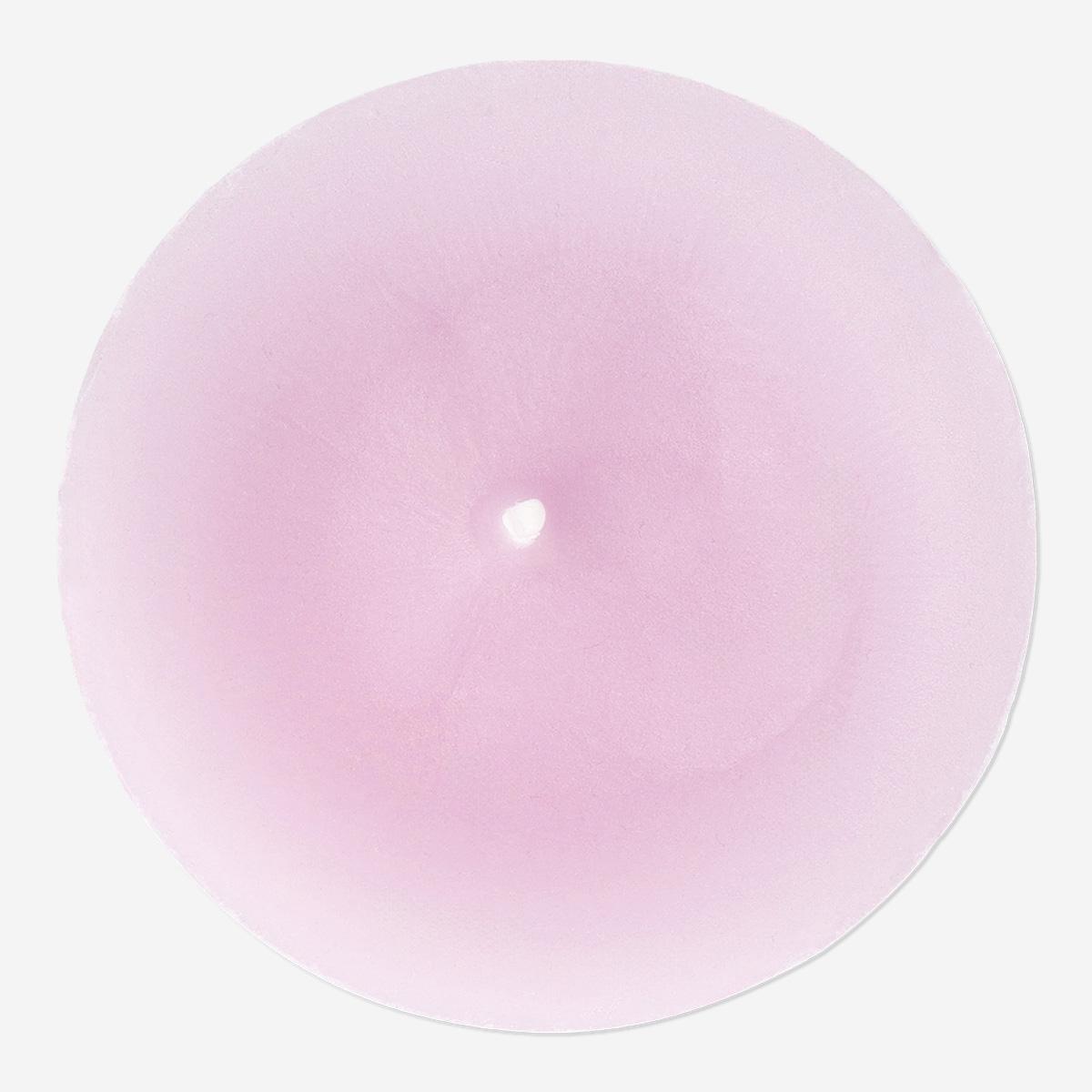 Pink Pillar Candle - 12 Cm