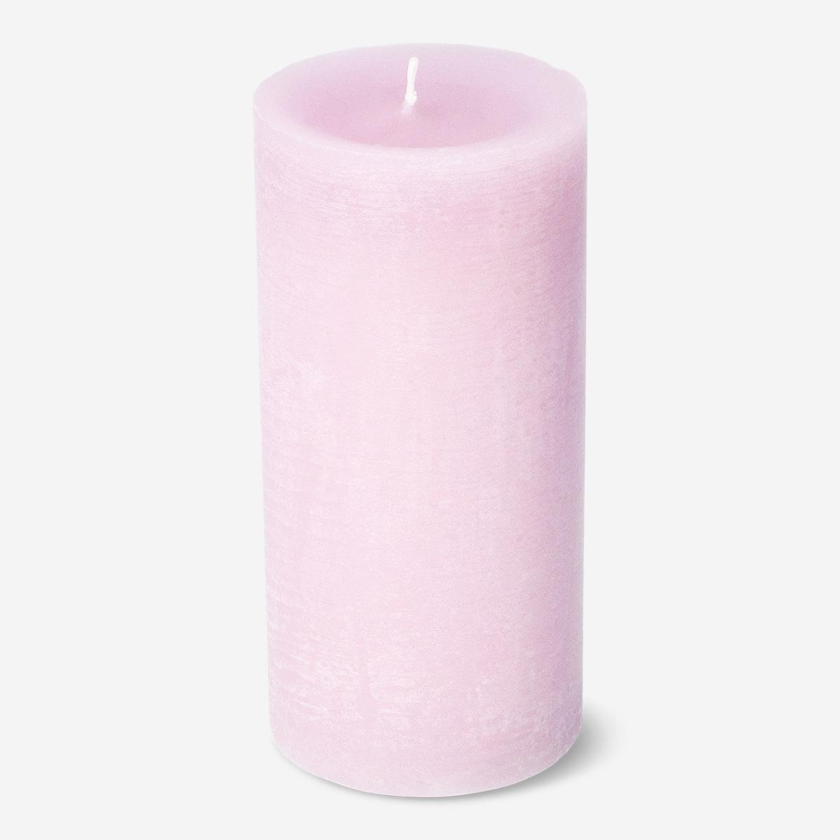 Pink Pillar Candle - 12 Cm
