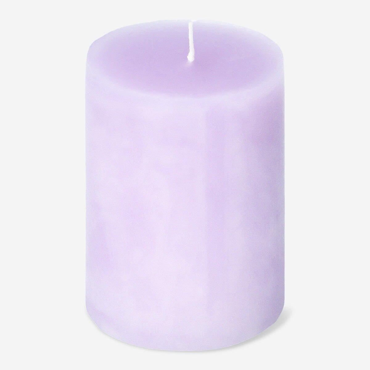 Purple Pillar Candle - 8 Cm