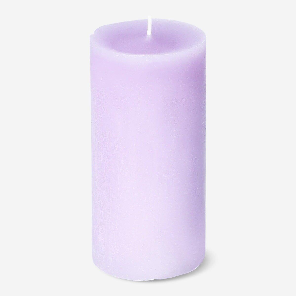 Purple Pillar Candle - 12 Cm