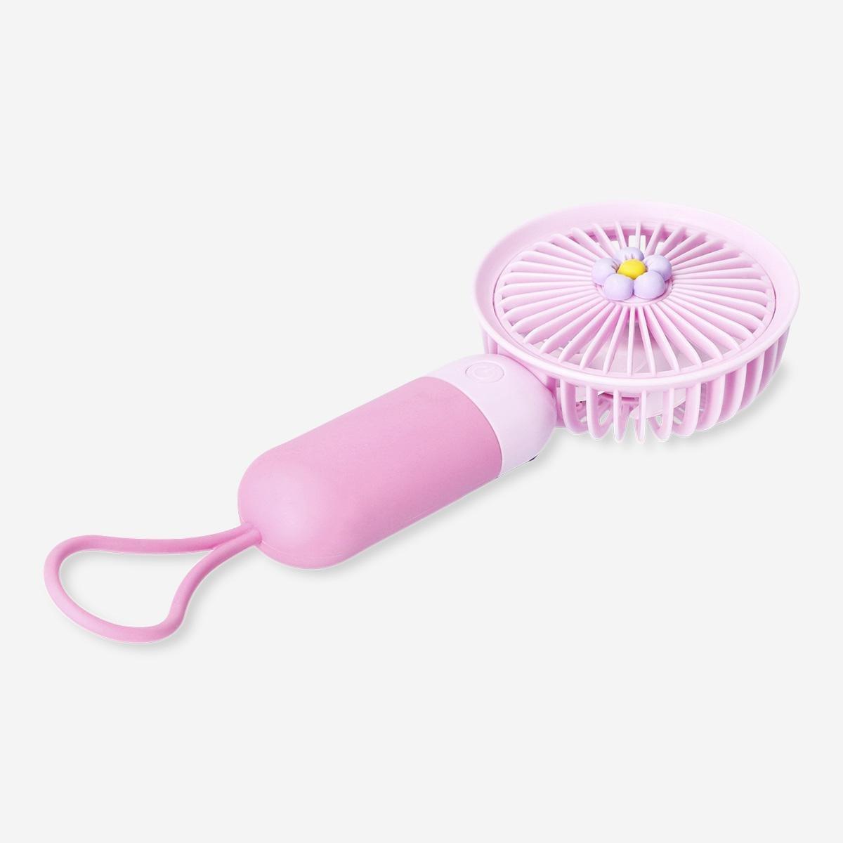 Pink Rechargeable Fan