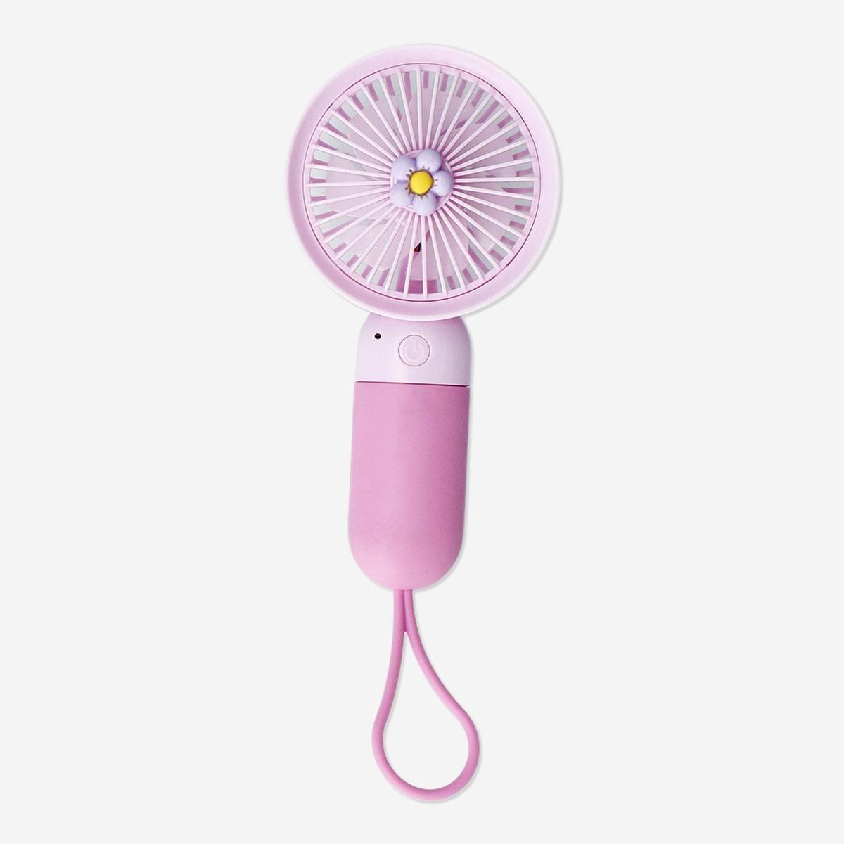 Pink Rechargeable Fan
