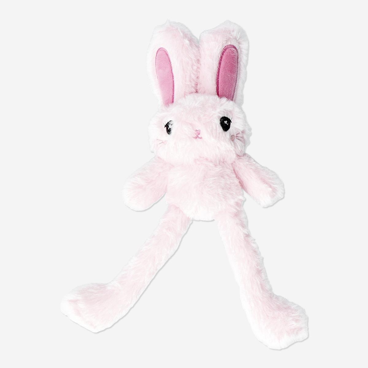 Pink Adjustable Ears Plush Bunny