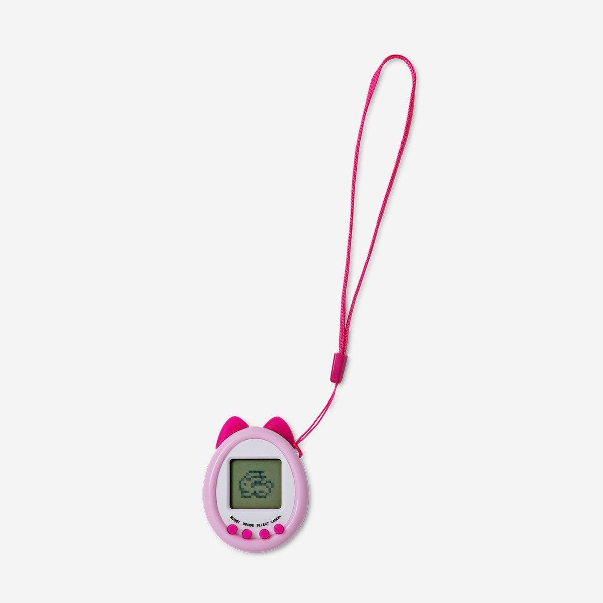 Pink Key Ring With Digital Pet