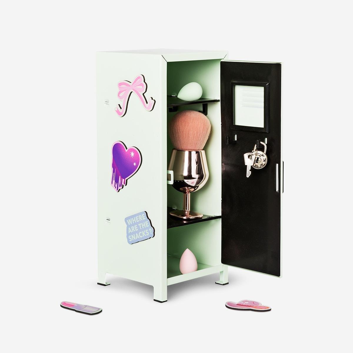 Multicolour Mini Metal Locker With Stickers