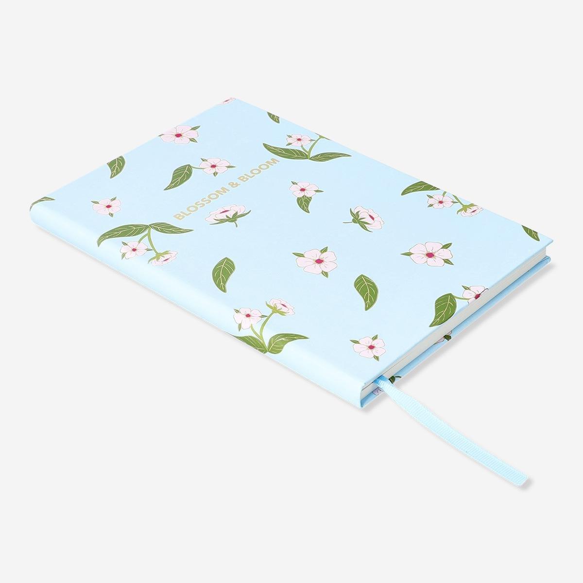 Blue Hard Cover Cherry Blossom Notebook