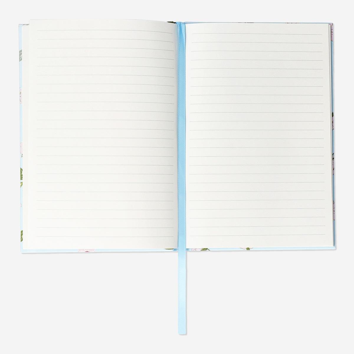 Blue Hard Cover Cherry Blossom Notebook