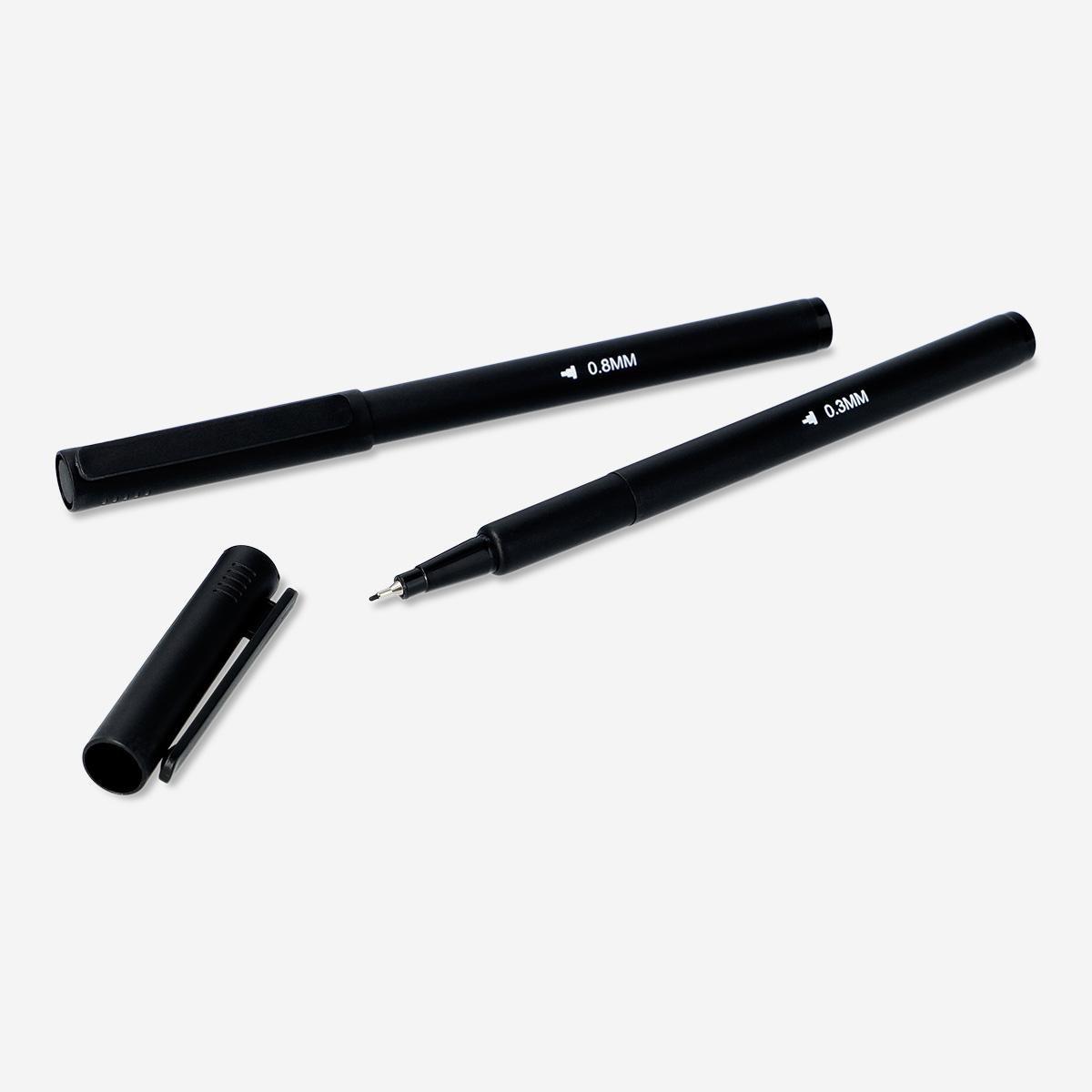 Black drawing and calligraphy pens - 12 pcs