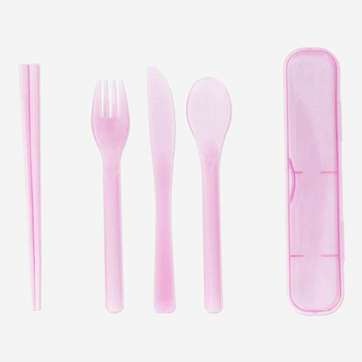 Pink Cutlery Set