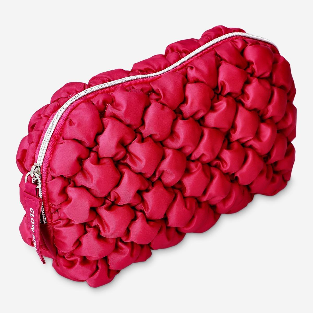 Pink Quilted Cosmetics Bag
