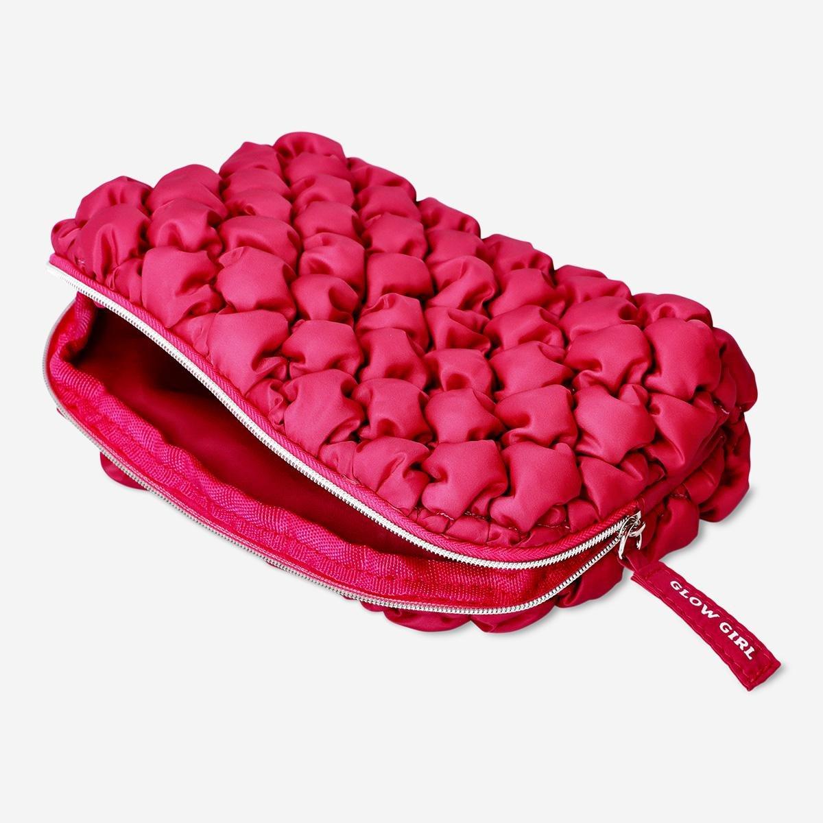 Pink Quilted Cosmetics Bag