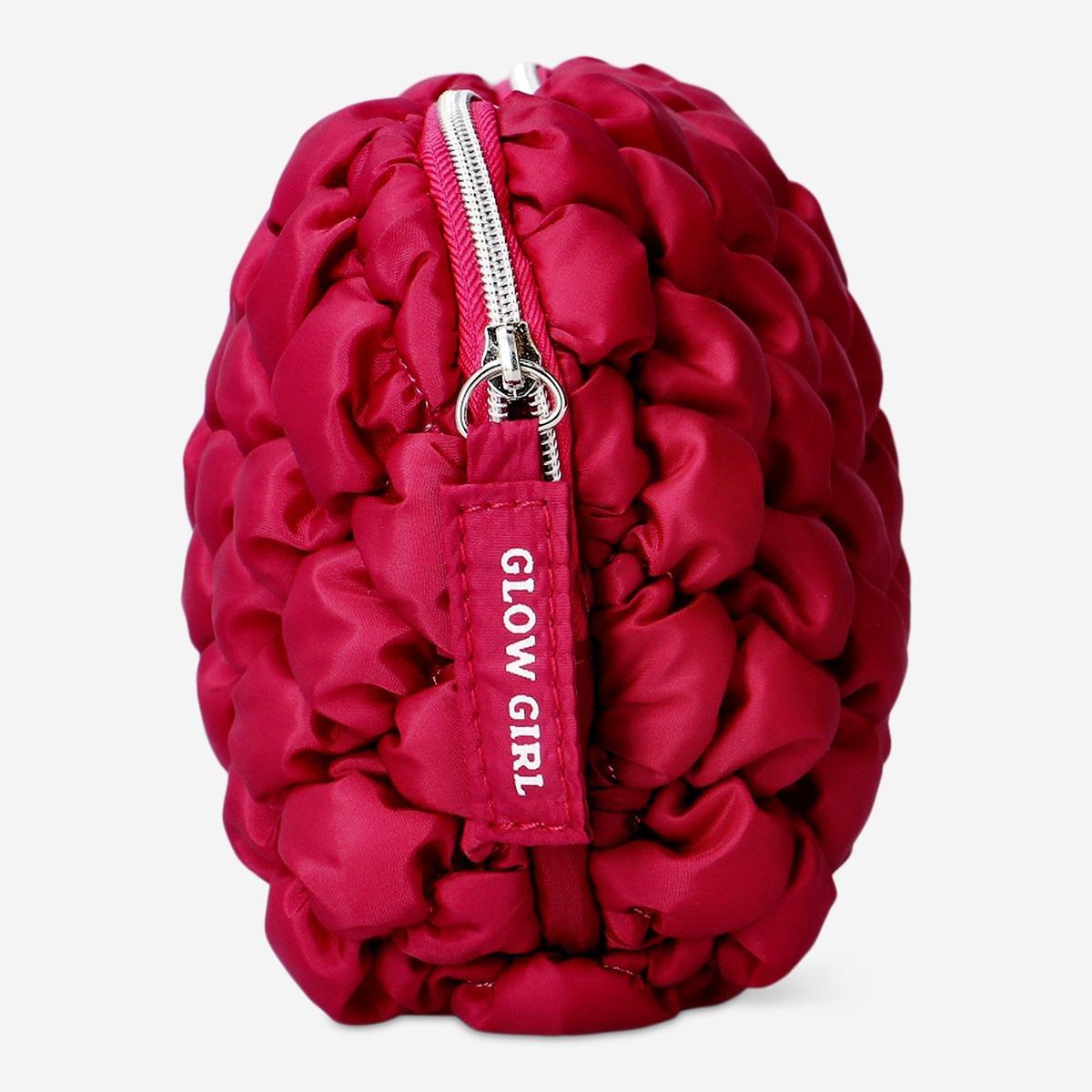 Pink Quilted Cosmetics Bag