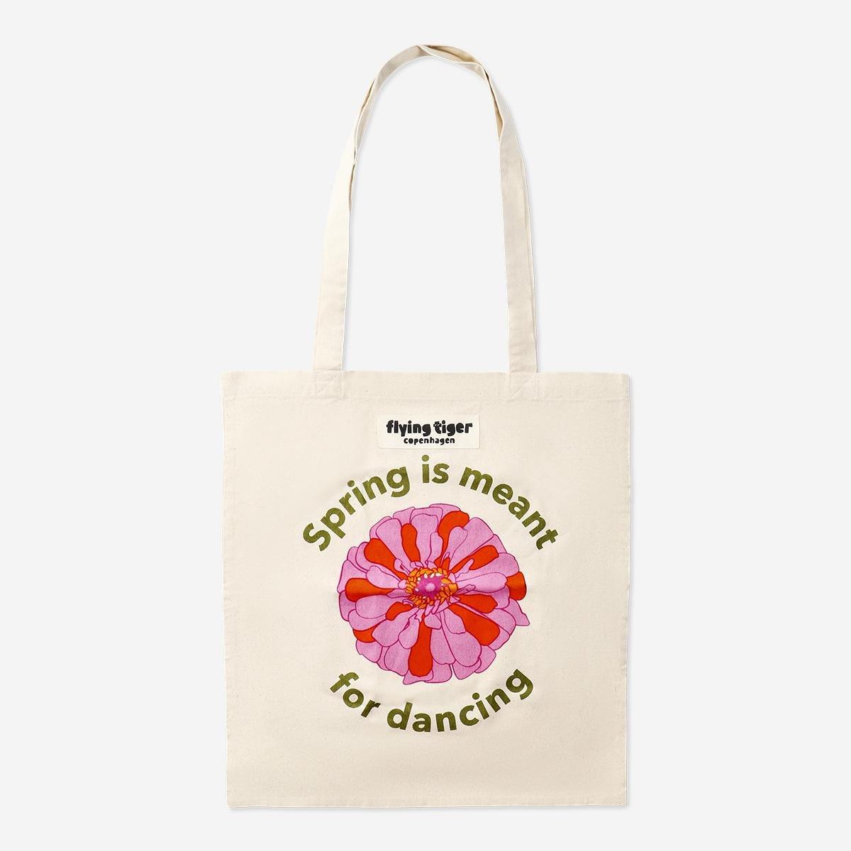 Multicolour Flower Design Tote Bag