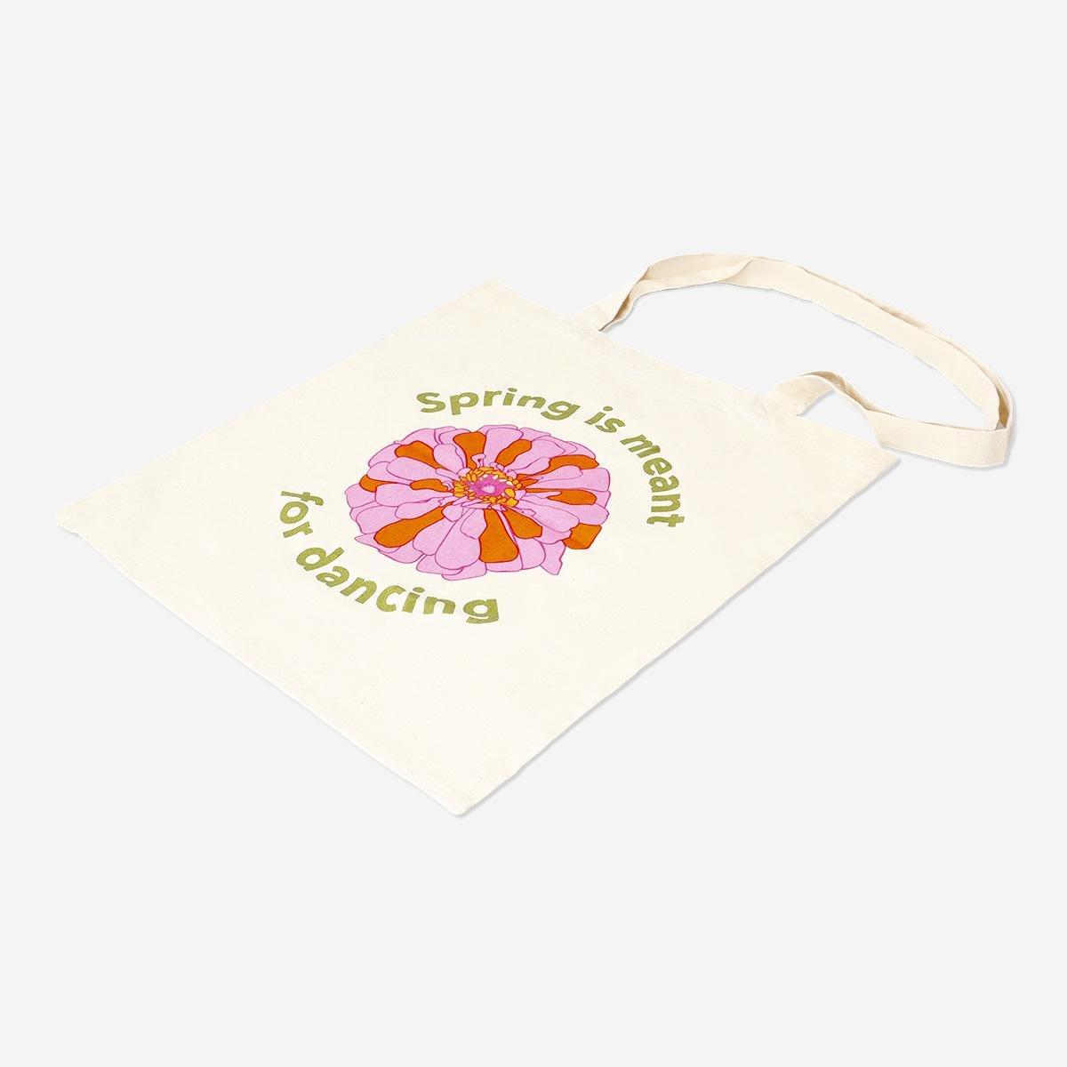Multicolour Flower Design Tote Bag