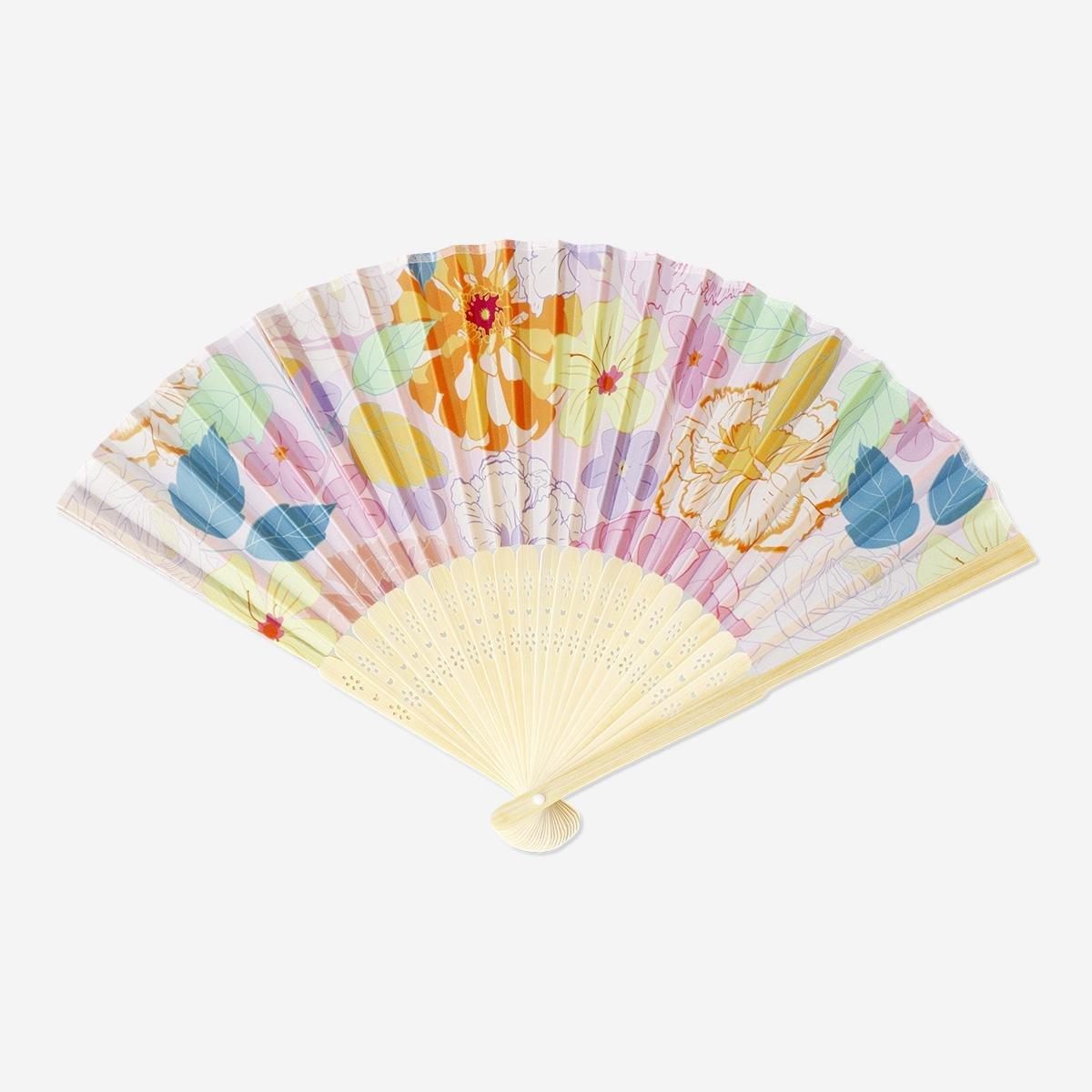 Multicolour Foldable Bamboo Fan