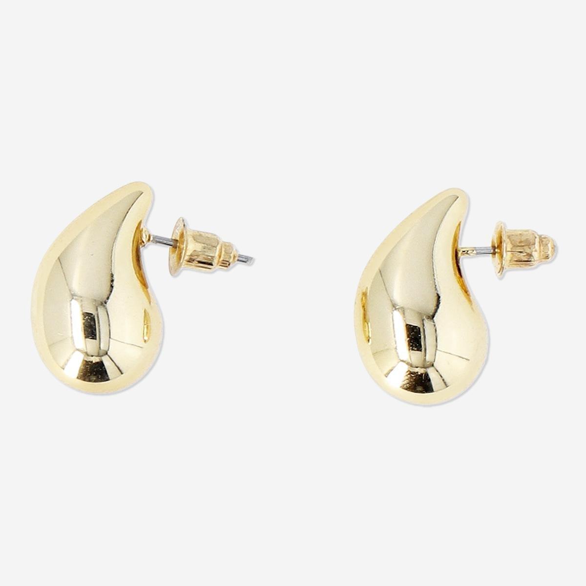 Gold Teardrop Earrings - 2 Pcs