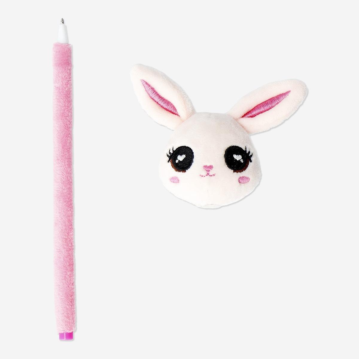 Pink Plush Bunny Ballpoint Pen