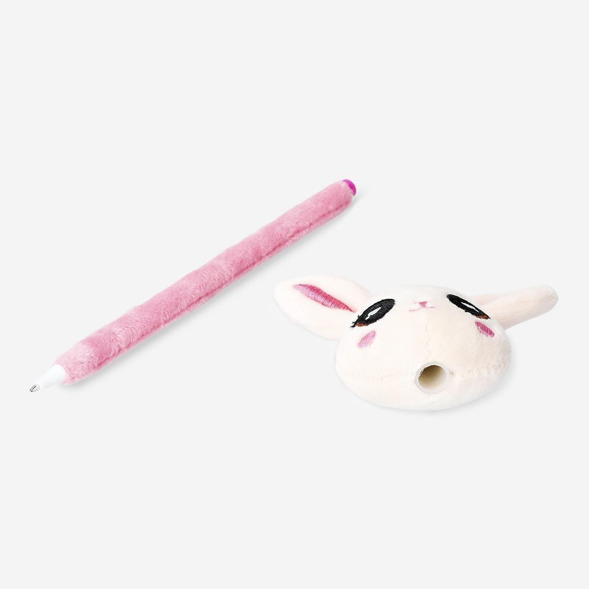 Pink Plush Bunny Ballpoint Pen