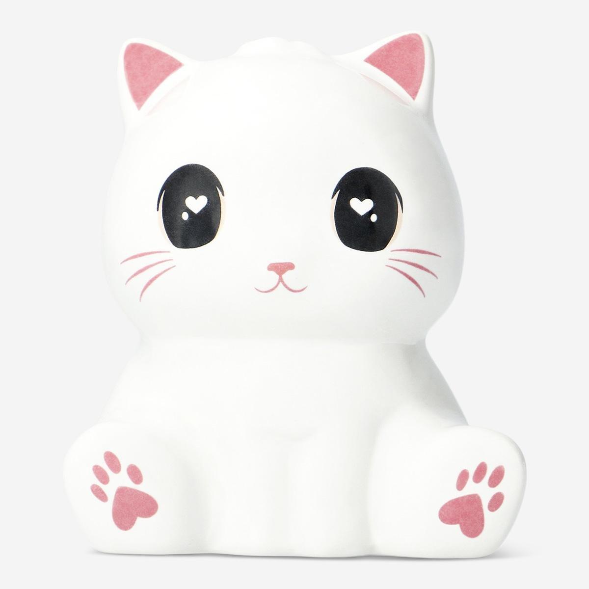 White Cat Shaped Pencil Holder