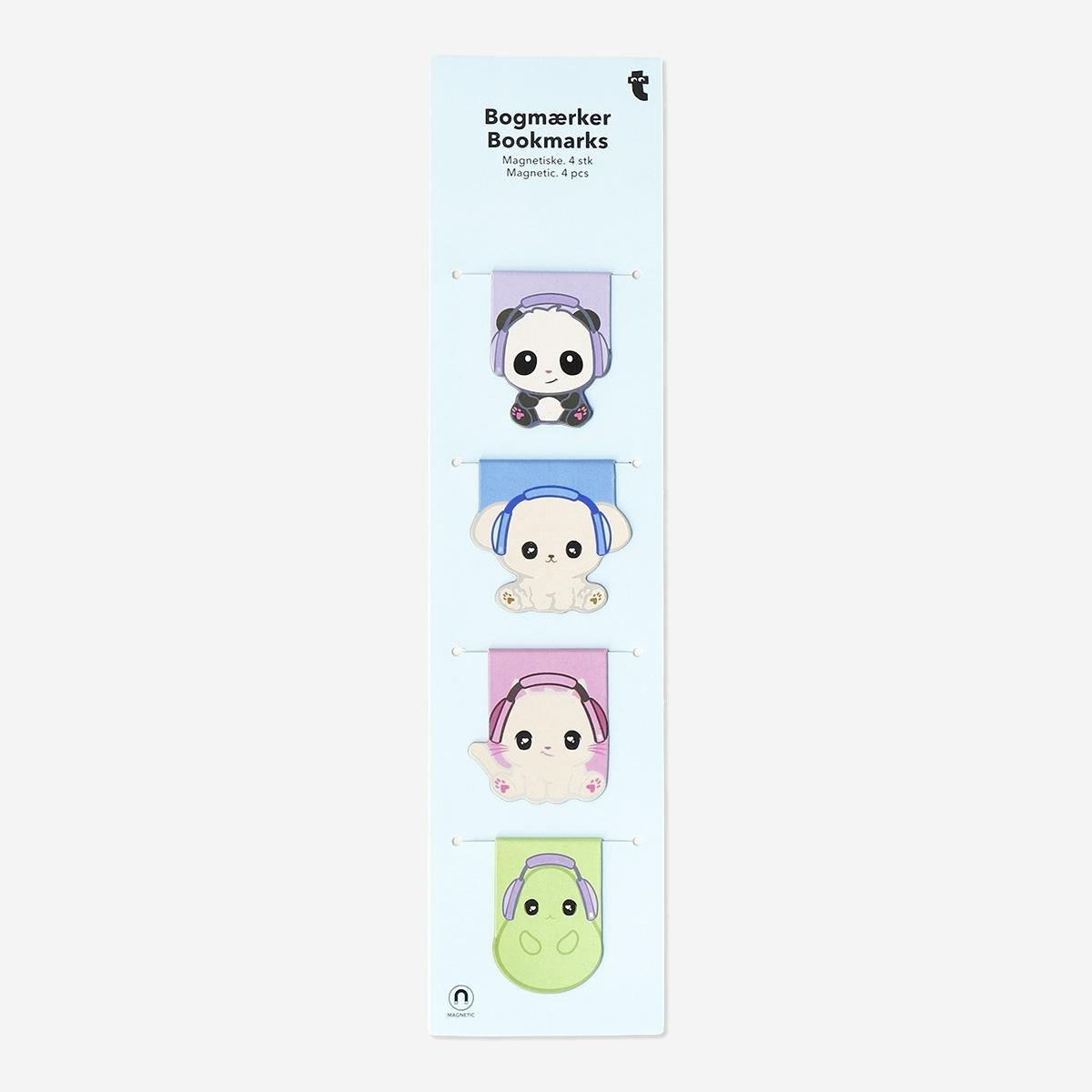 Multicolour Magnetic Bookmarks . 4 Pcs