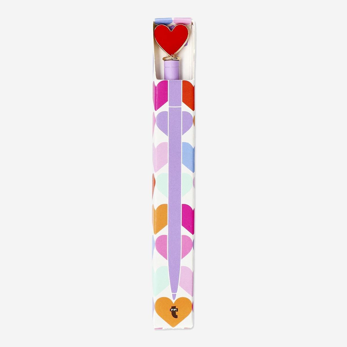 Multicolour Heart Topper Ballpoint Pen