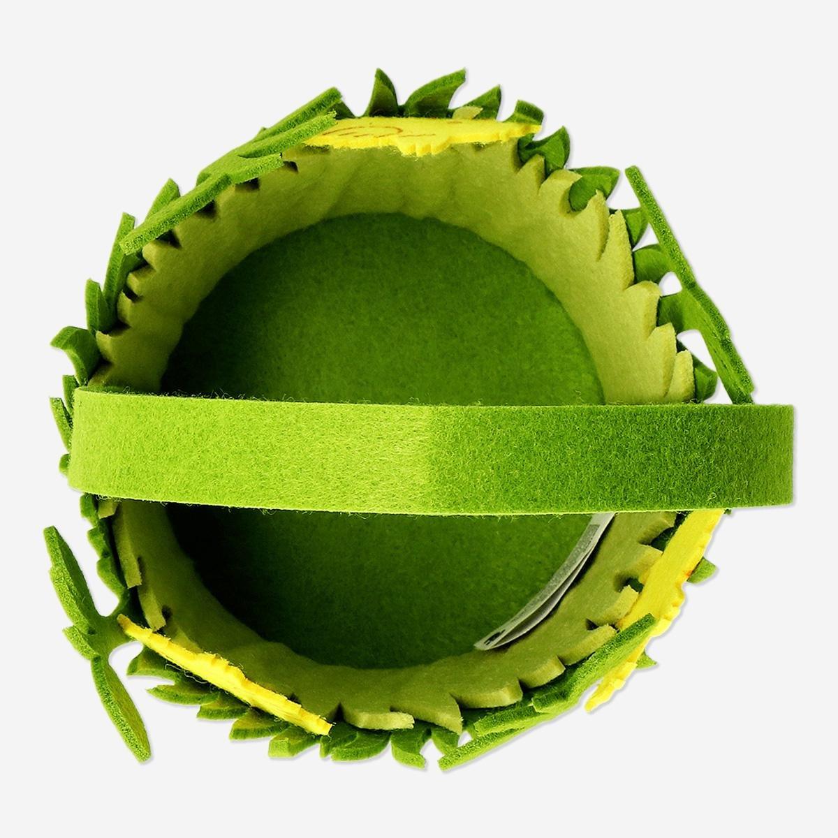 Green Felt Chicks Easter Bag