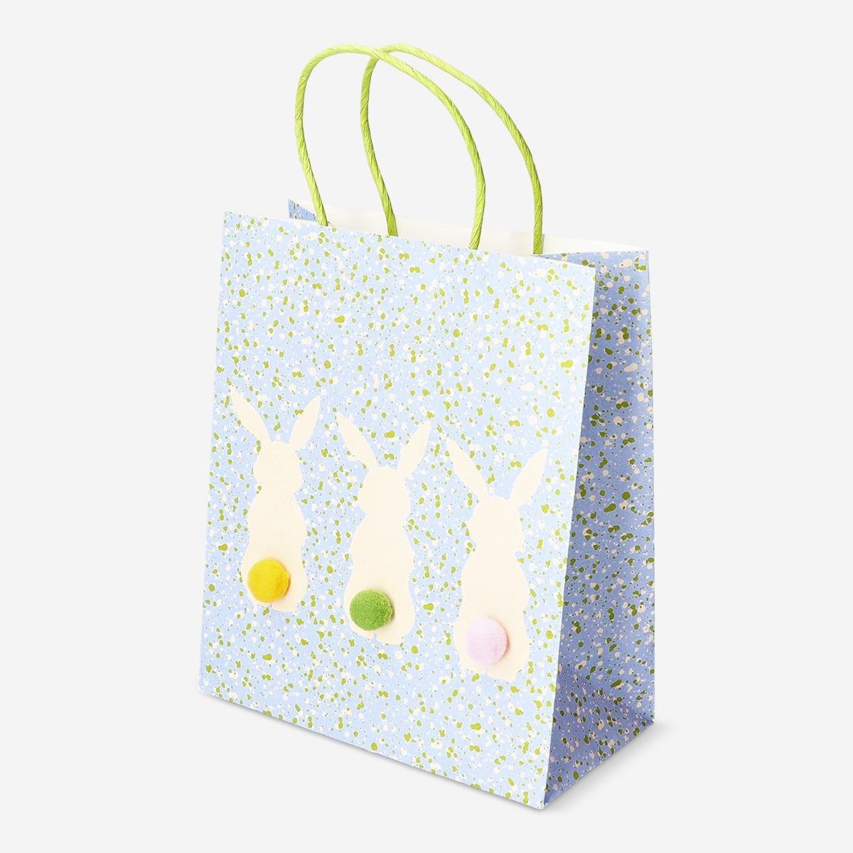 Multicolour Rabbits And Pompoms Giftbag