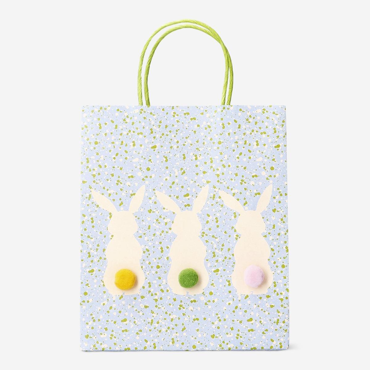 Multicolour Rabbits And Pompoms Giftbag