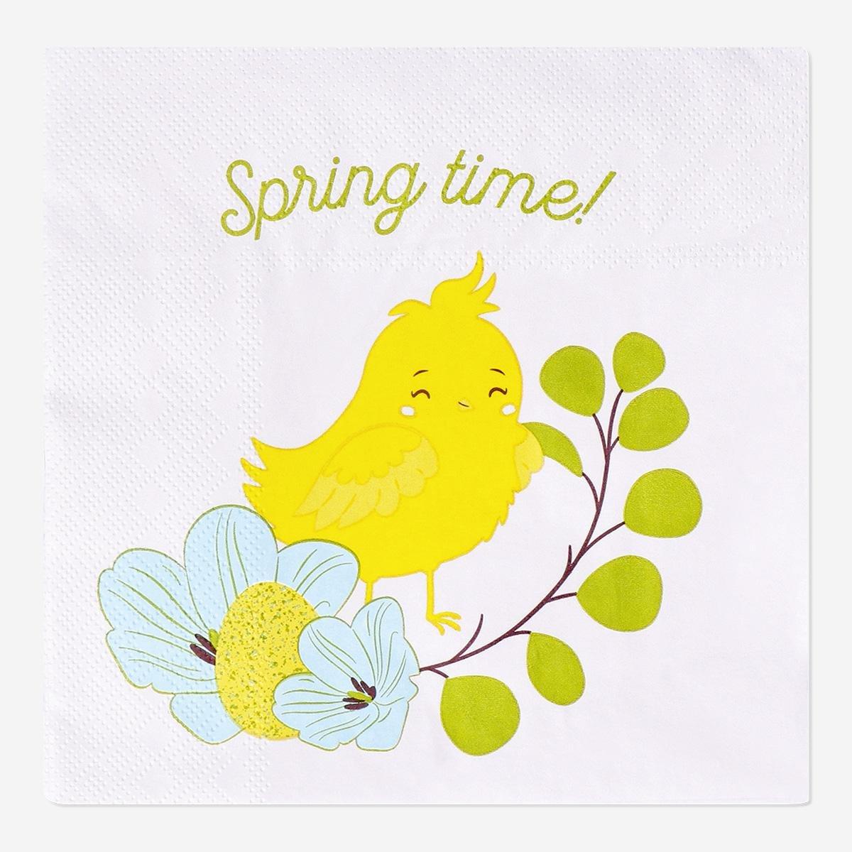 Pink Easter Napkins - 16 Pcs