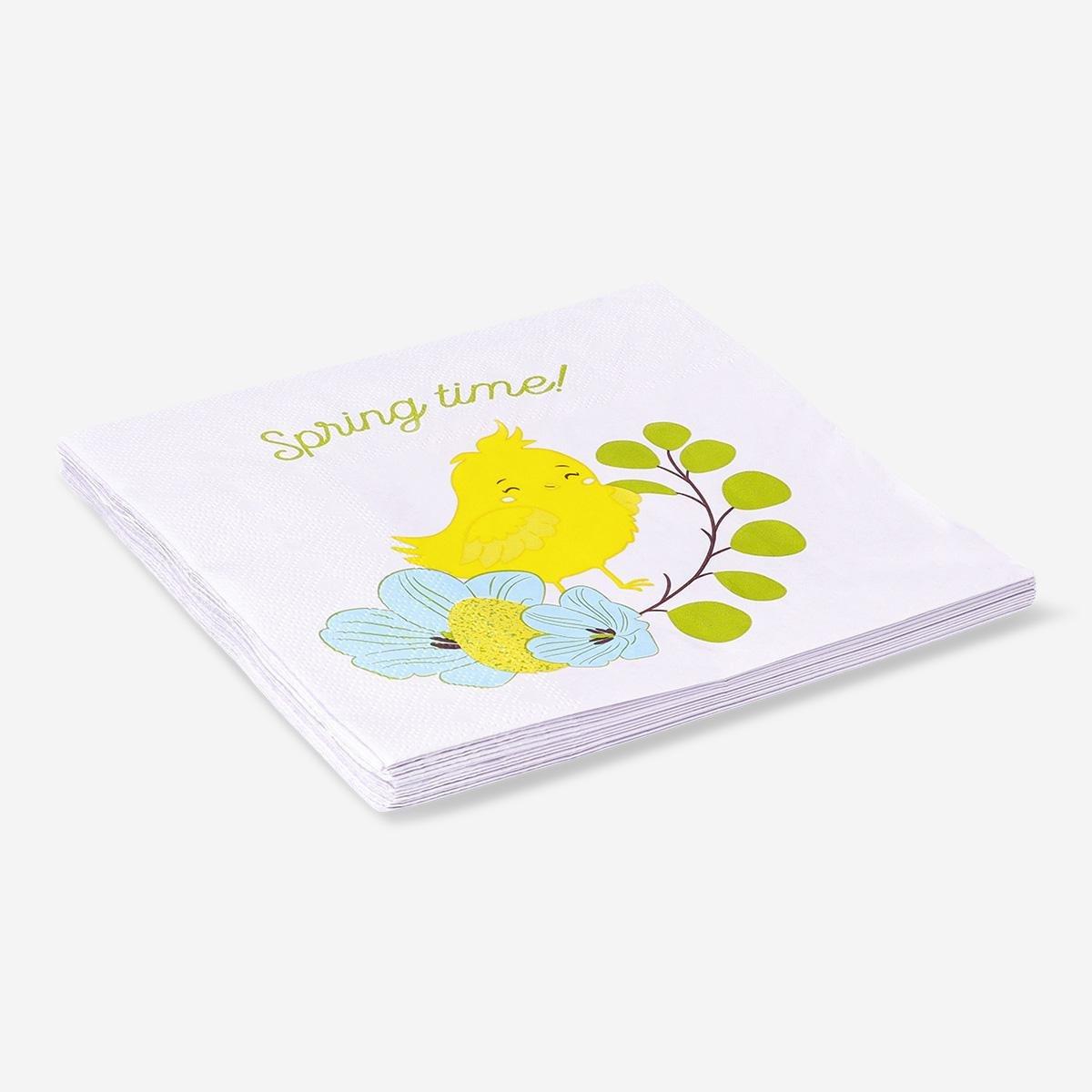 Pink Easter Napkins - 16 Pcs