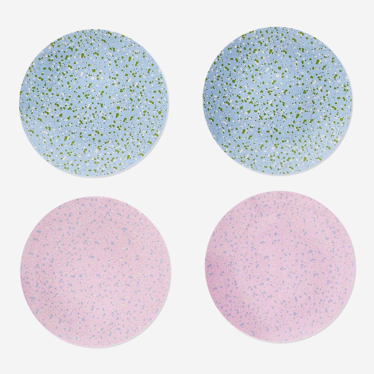 Multicolour Easter Themed Plates - 4 Pcs