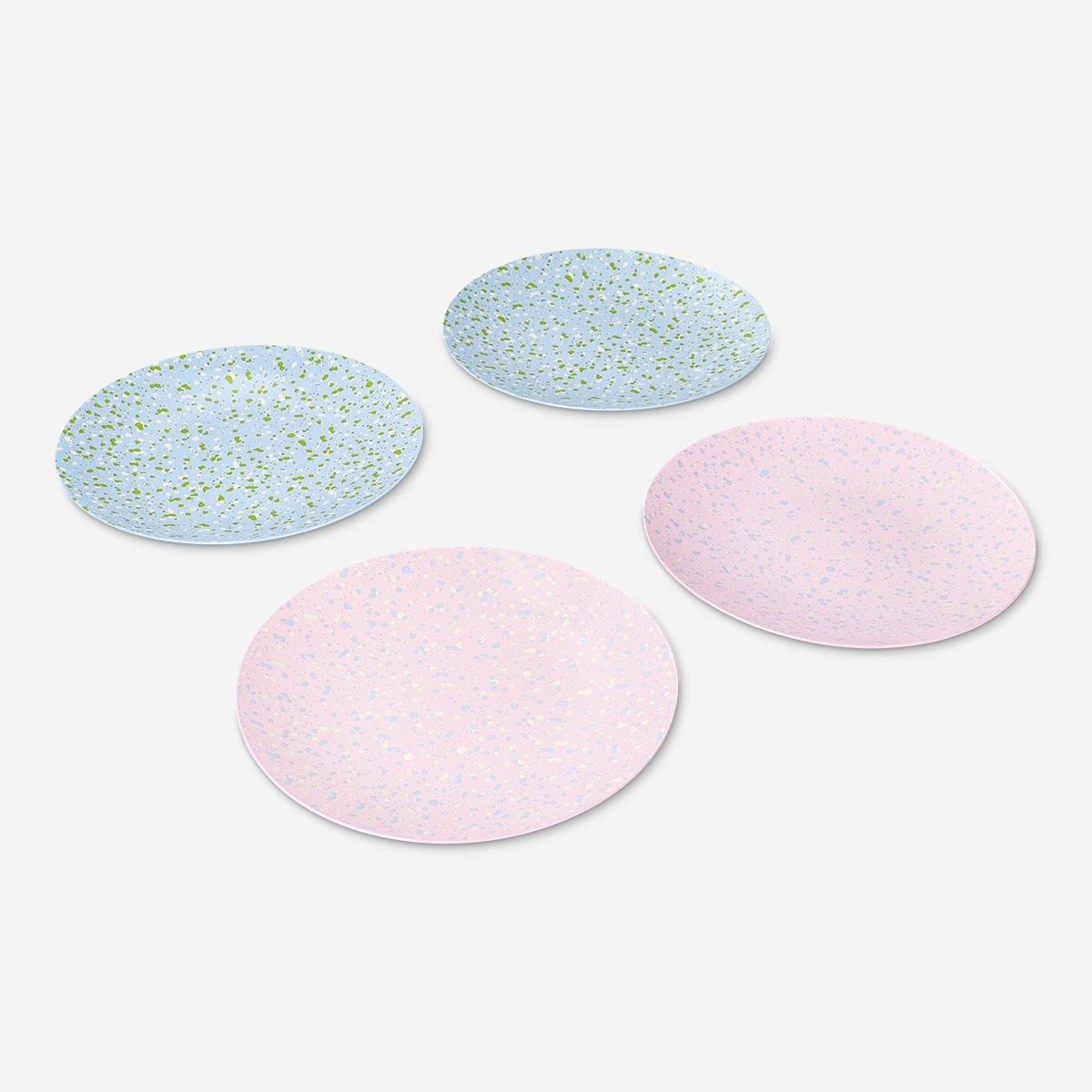 Multicolour Easter Themed Plates - 4 Pcs
