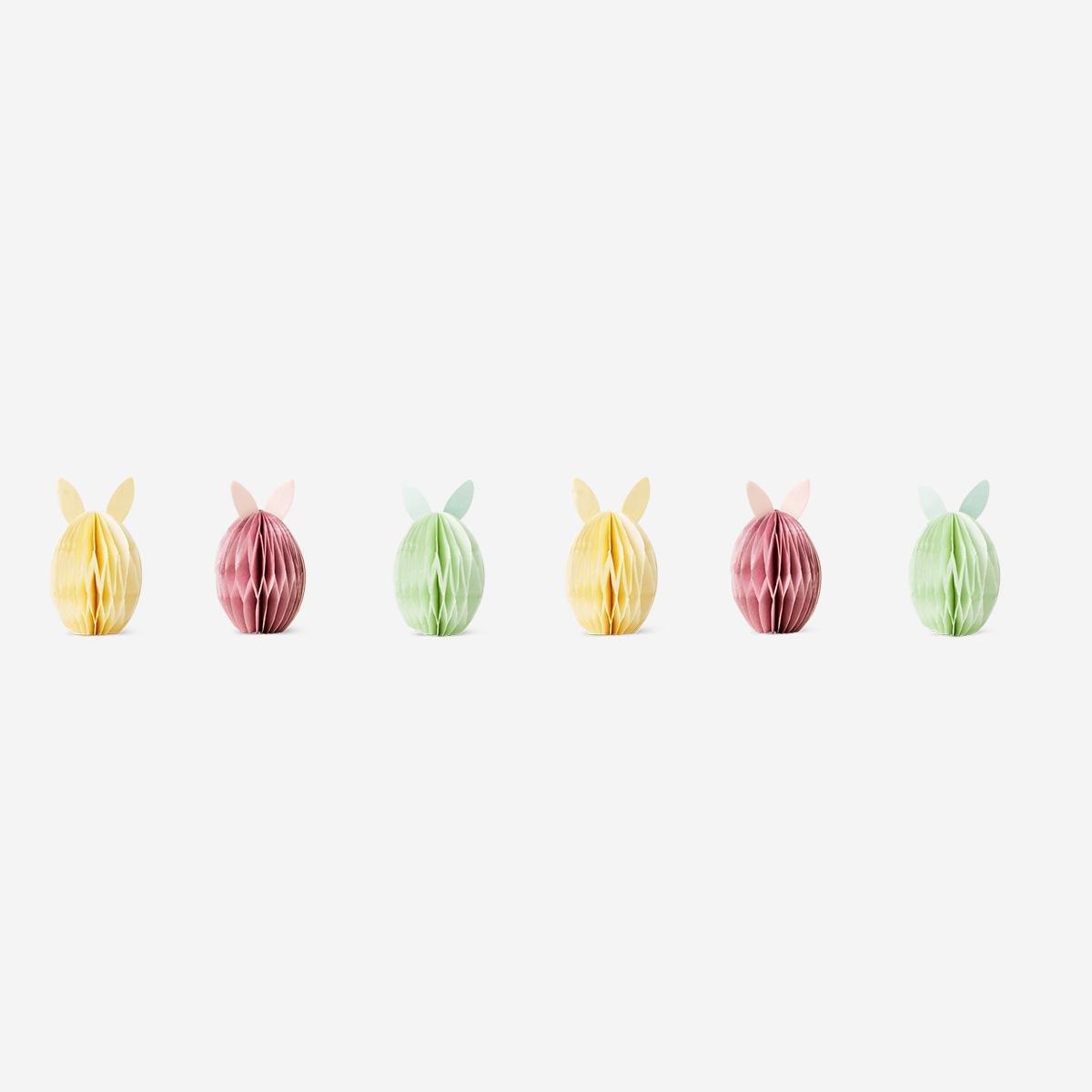 Multicolour Small Easter Paper Decorations - 4 Pcs