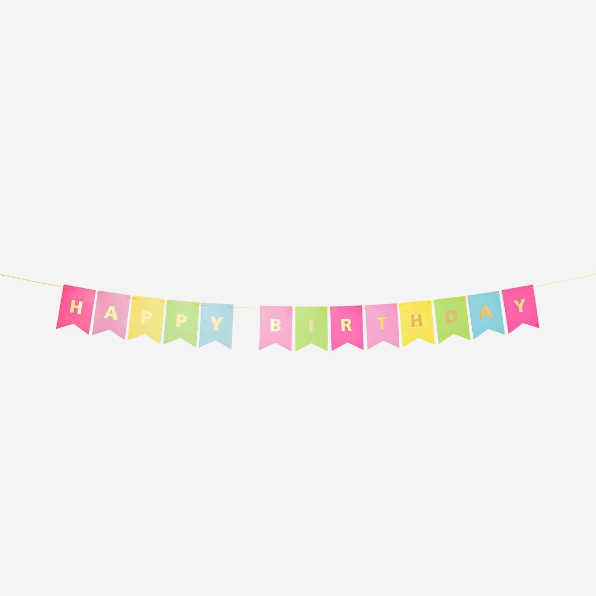 Multicolour Happy Birthday Garland - 300 Cm